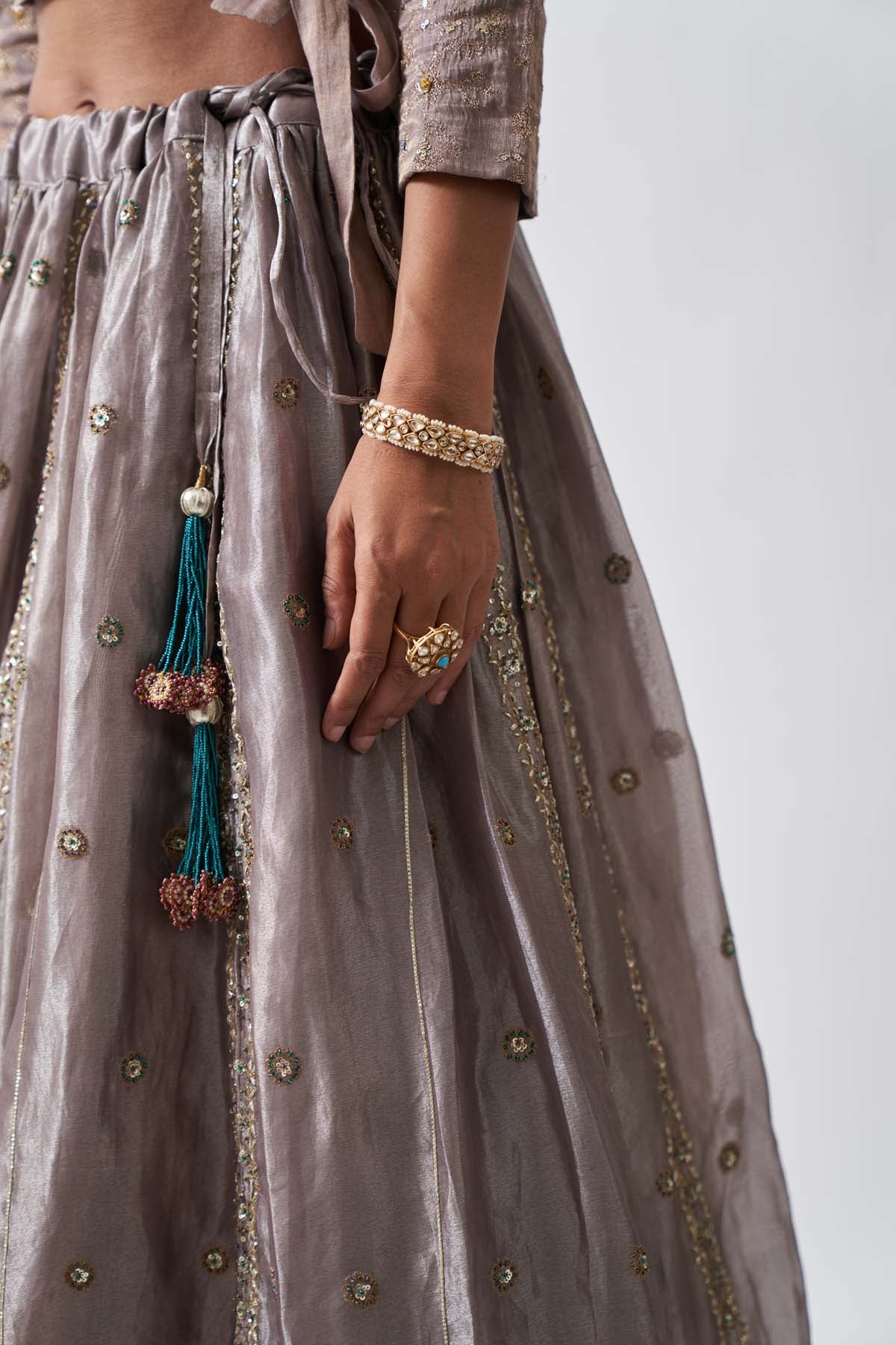 Tonal Ari Zardosi Lehenga Set