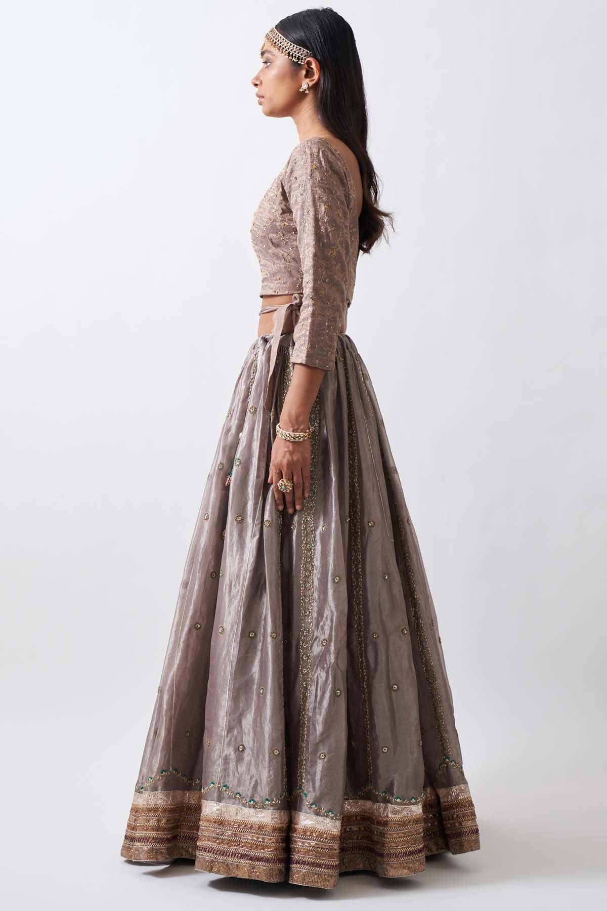 Tonal Ari Zardosi Lehenga Set