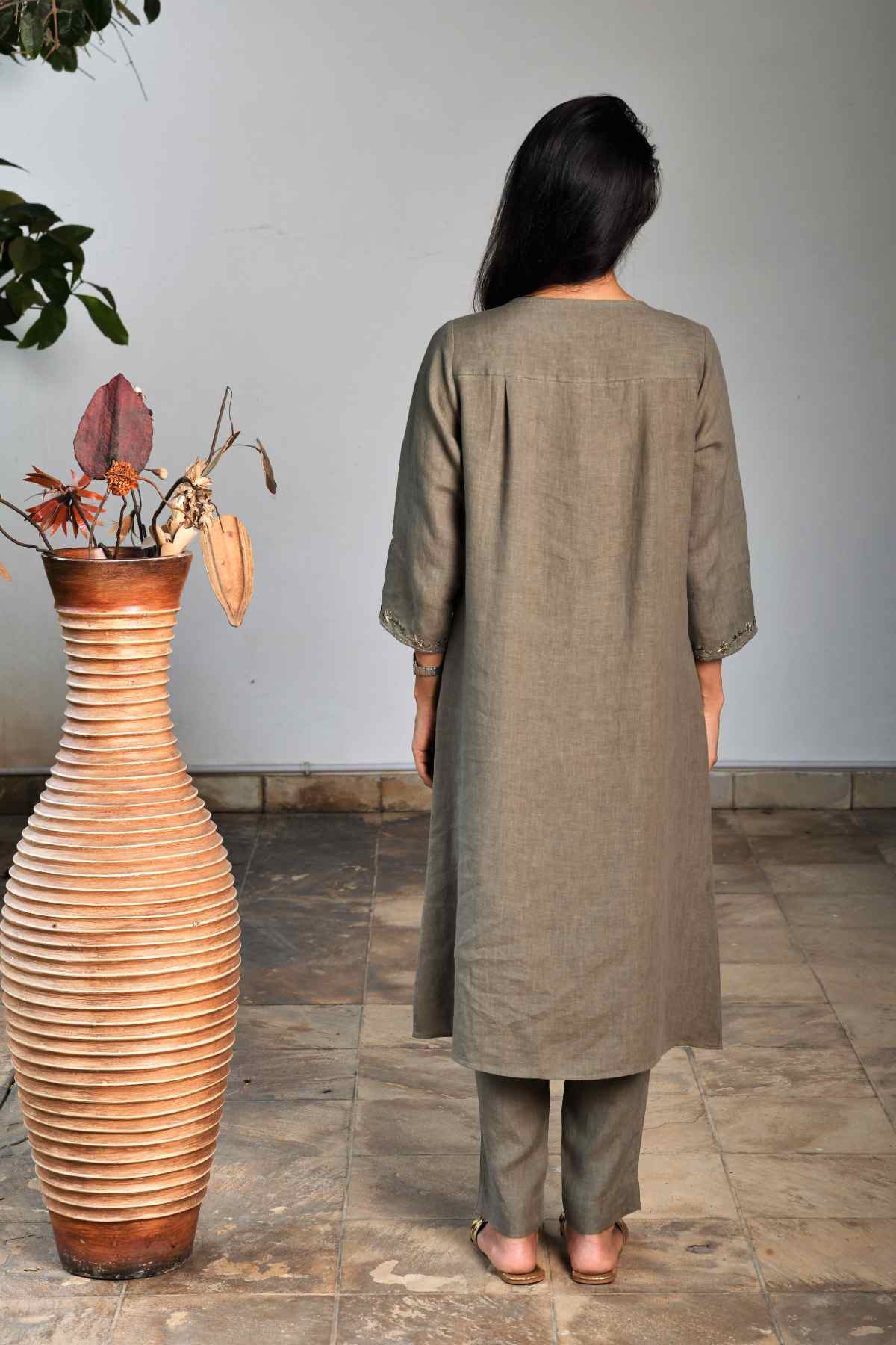 Tonal & Gold Work Tunic