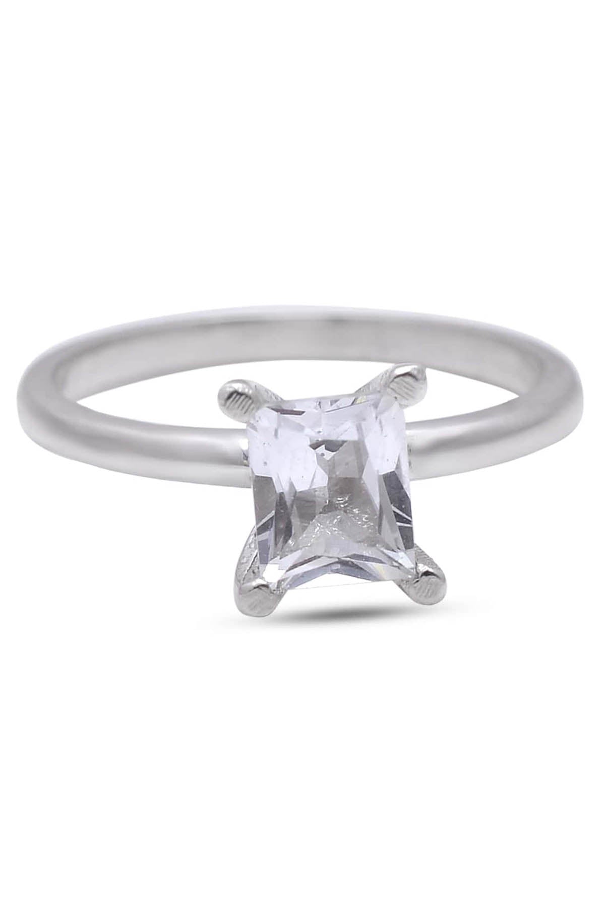 Topaz Octagon Solitaire Ring