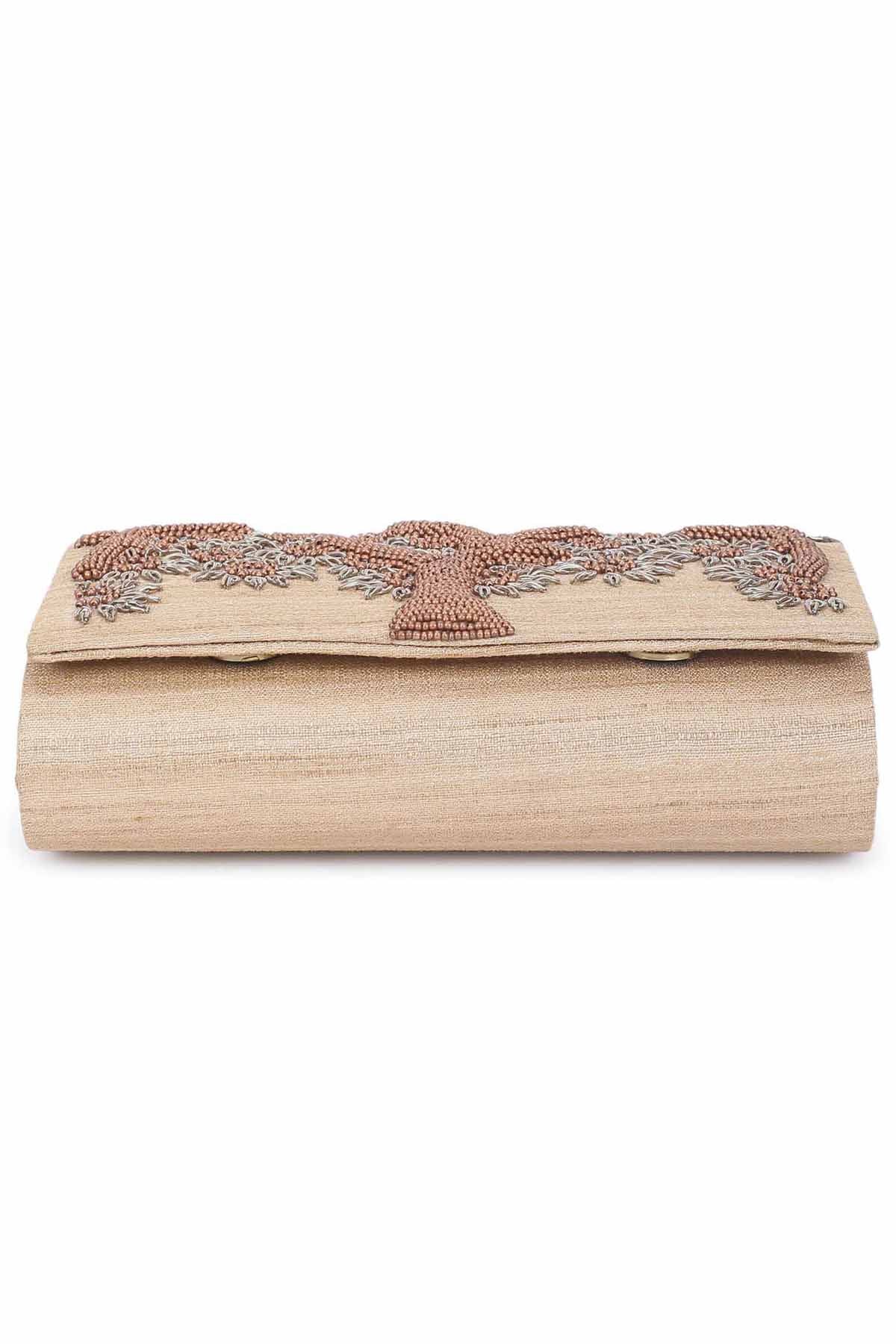 Tree Embroidered Clutch