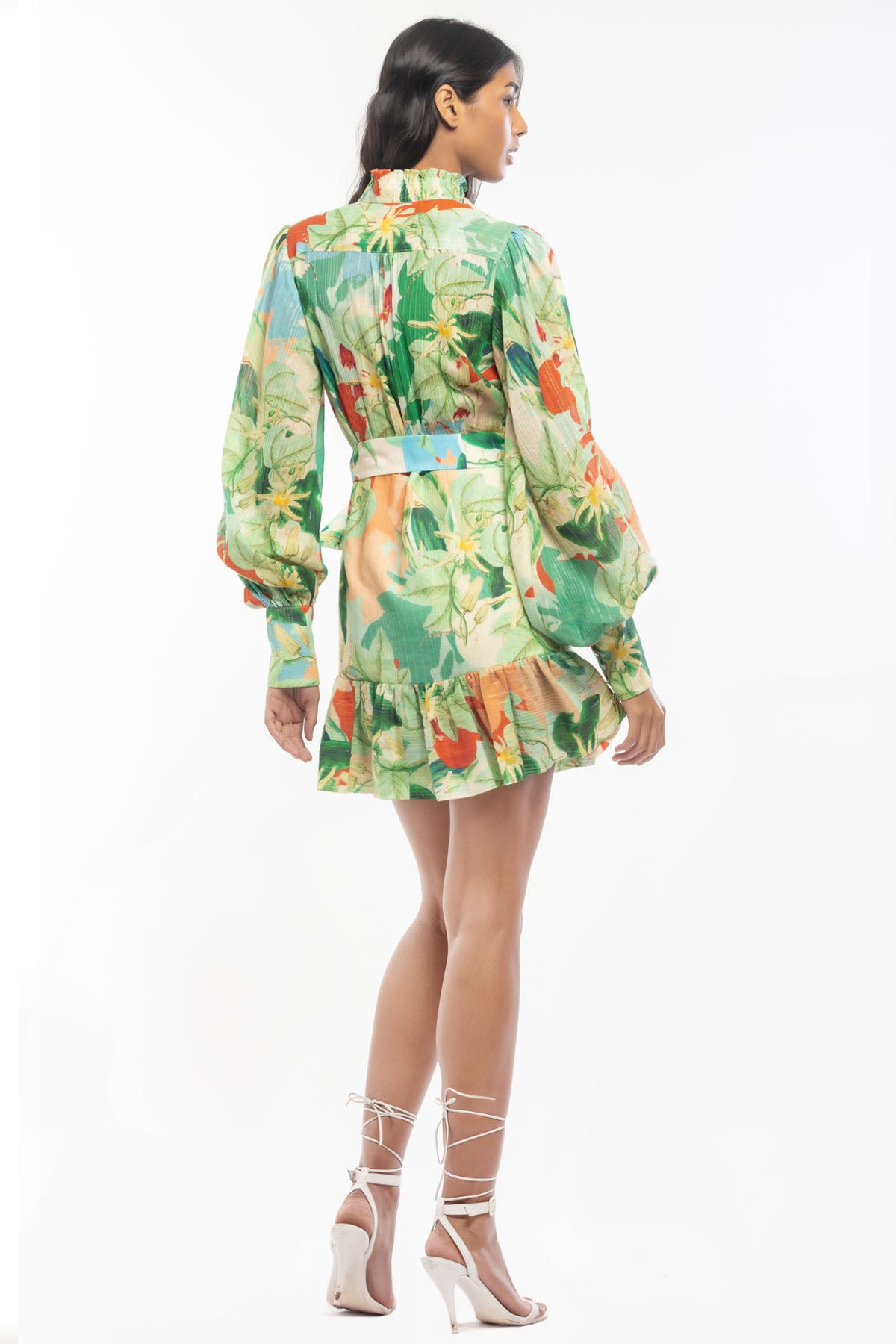 Tropical Printed Shirt Dress