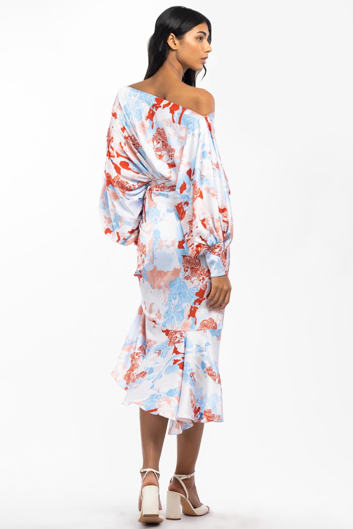 Tropical Printed Wrap Skirt Set