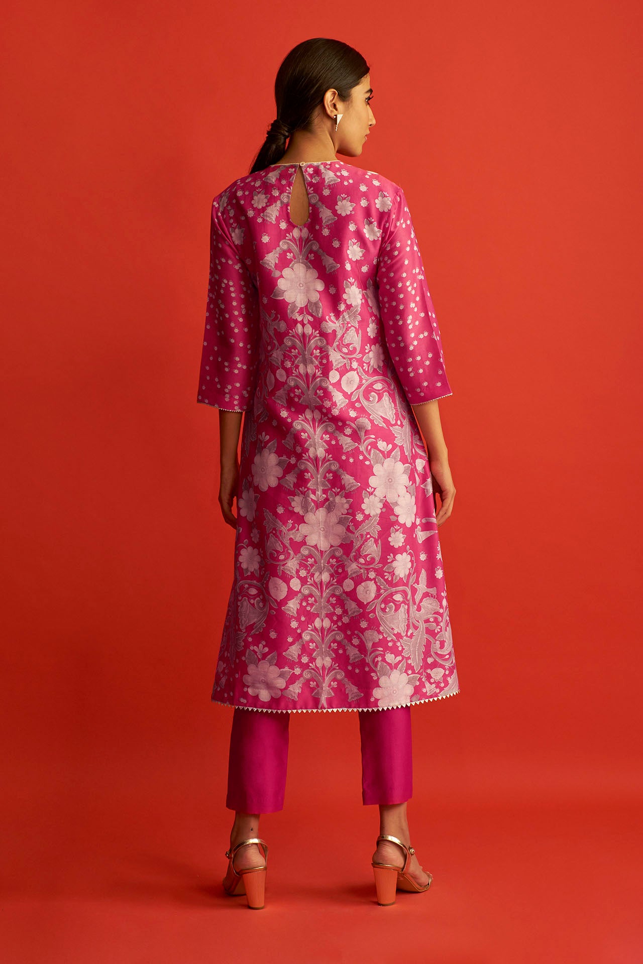 Digital Printed Floral Kurta