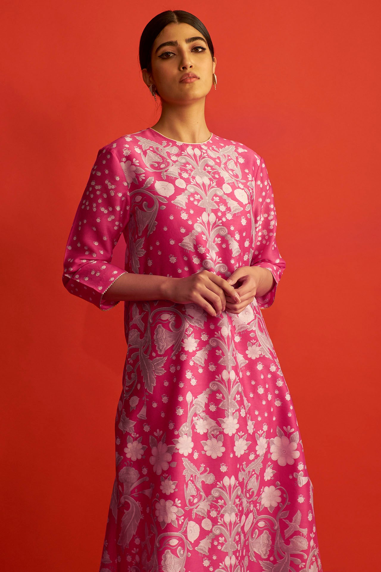 Digital Printed Floral Kurta