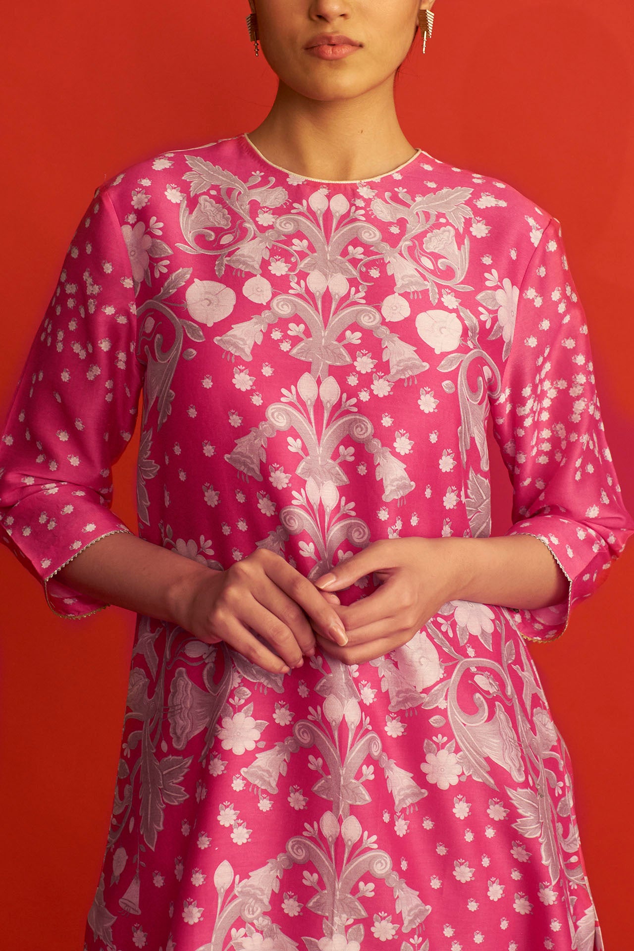 Digital Printed Floral Kurta