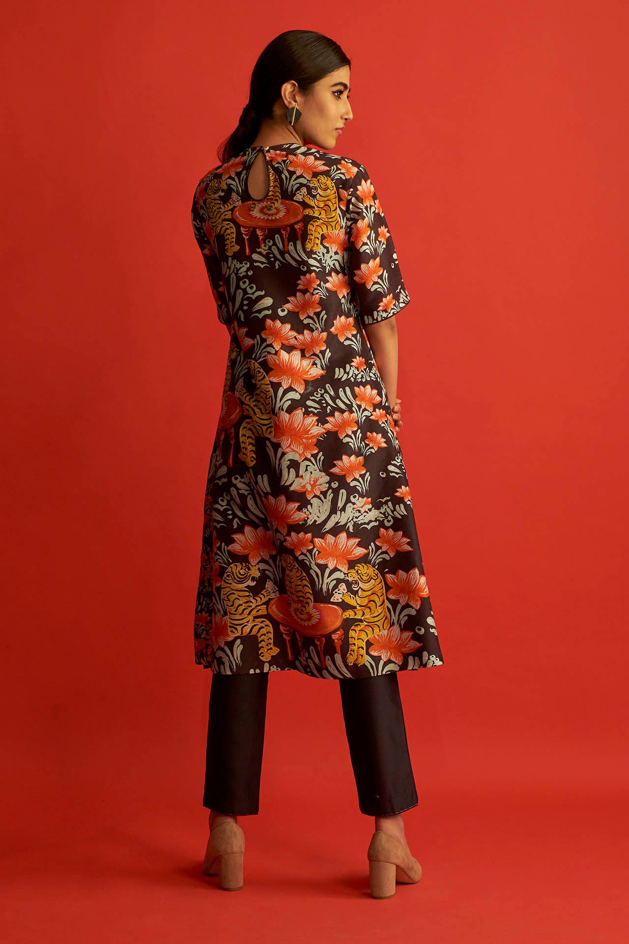 Digital Tiger Print Kurta