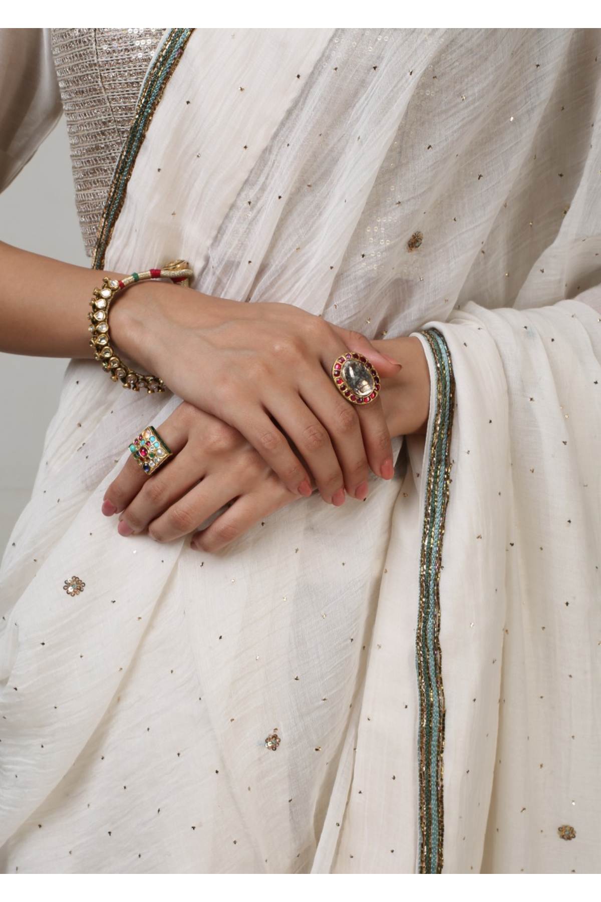 Zardosi Gota Saree Set