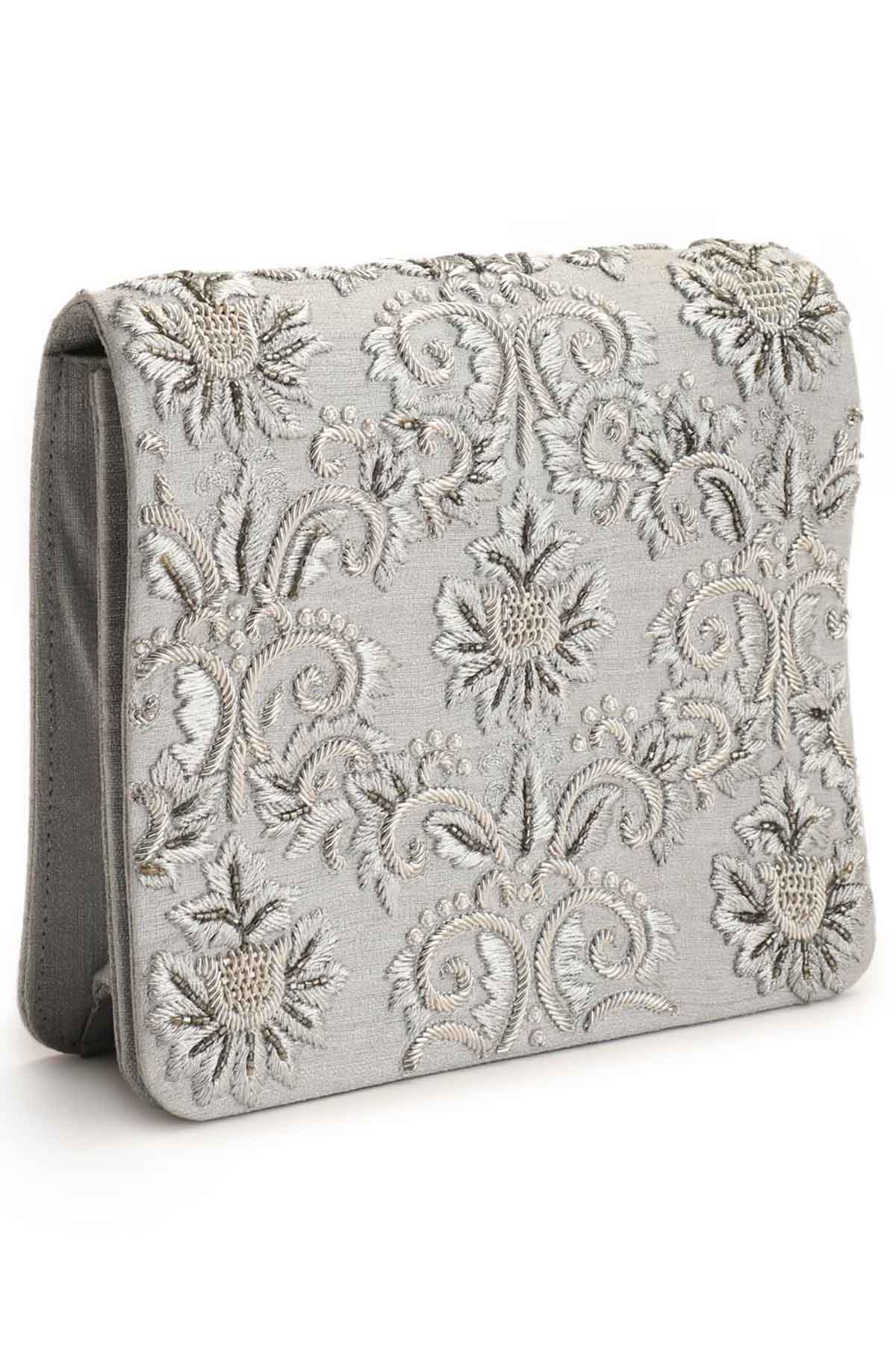 Zari Moti Motif Clutch